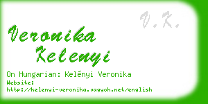 veronika kelenyi business card